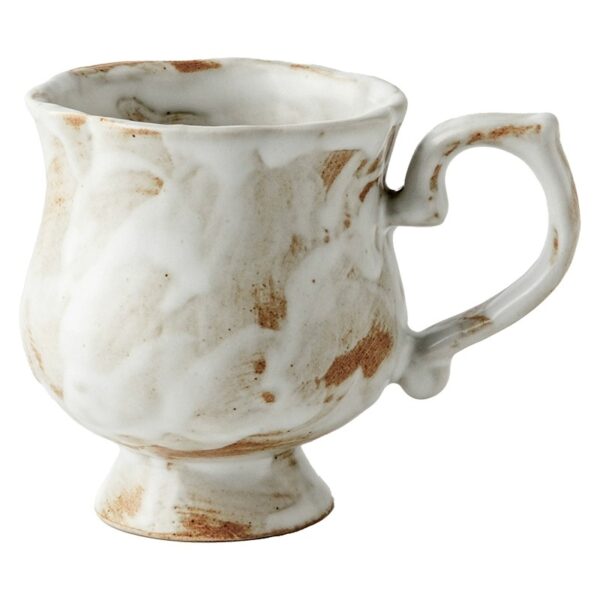 Retro Rustic Floral Pedestal Cup