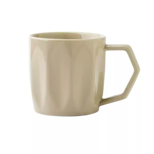 Mirror-Finish Diamond Pattern Ceramic Mug