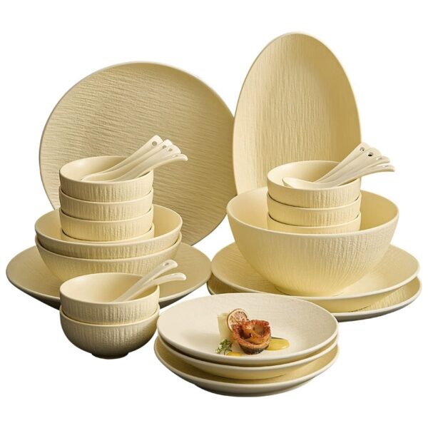 Ceramic Bowl and Plate Set for Home