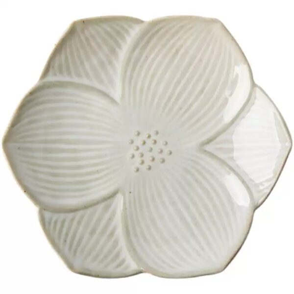 6-Inch Rustic Lotus Ceramic Dish