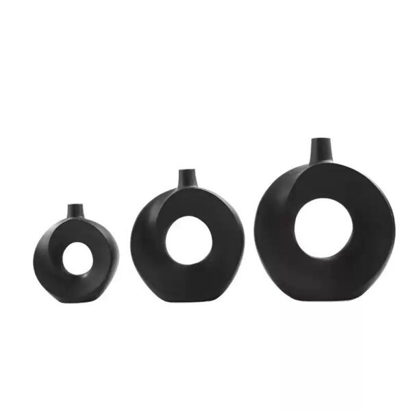 Donut-Shaped Ceramic Vase Decor
