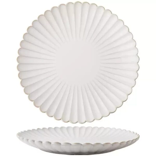 Kiln-Fired Lace Ceramic Plate