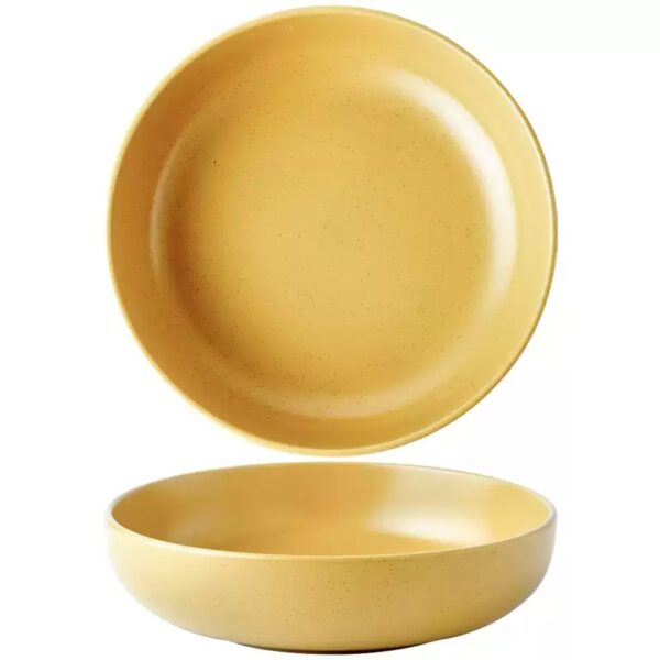 Matte Sesame Glaze Ceramic Salad Bowl