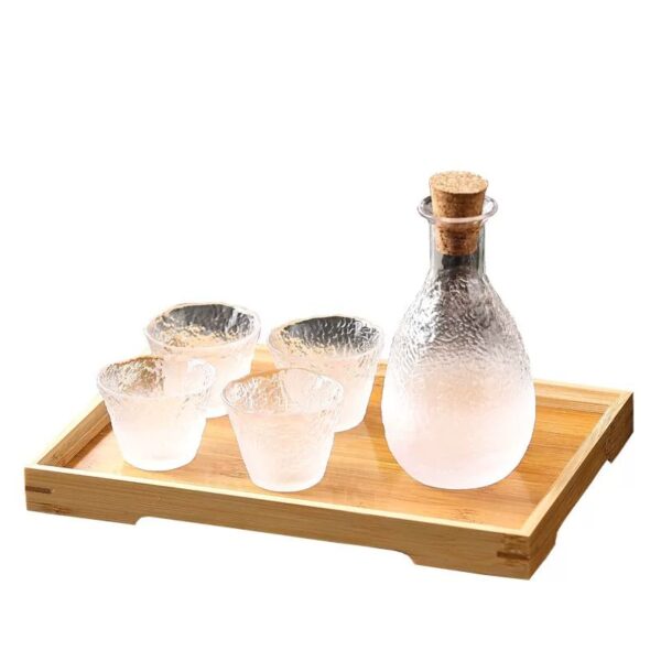 Wine Decanter and Small Glass Cups Set